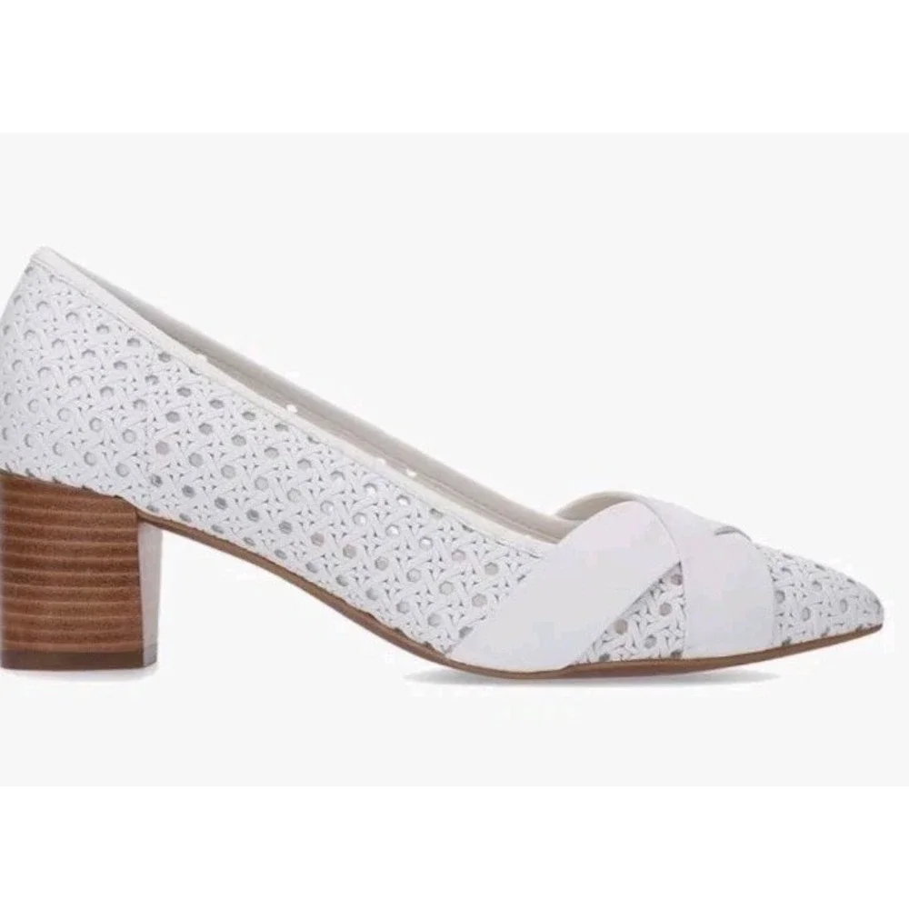 NEW Cole Haan 10 'Carlee' Block Heel Pumps In Optic White
